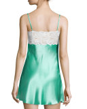 Lace-Trim Top Chemise, Seaglass