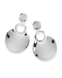 925 Classico Mixed Wavy Disc Drop Earrings
