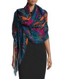 Canterbury Floral Silk Chiffon Scarf, Multicolor