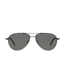 Benedict 59 Metal Aviator Sunglasses, Black
