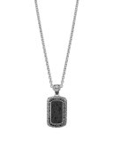 Batu Classic Chain Volcanic Dog Tag Pendant Necklace
