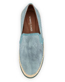 Millie Leather Slip-On Sneaker, Teal