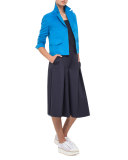 Caro Pleated Flared Pants, Slate