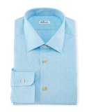 Diamond Dobby Dress Shirt, Aqua