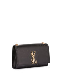 Monogram Medium Stars Logo Chain Shoulder Bag, Black