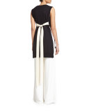 High-Waist Wide-Leg Pants, White
