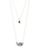 Sequoia Double-Chain Abalone Necklace