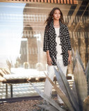 Gridlock Easy Shirt with Drama Buttons, Plus Size