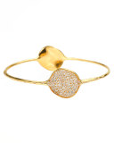 Stardust Large Two-Flower Gold Diamond Bangle