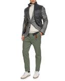 Plaid Two-Button Wool Sport Coat, Gray