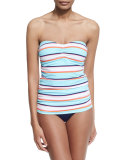 Striped Long Bandini Swim Top