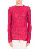 Printed Long-Sleeve Crewneck Tee