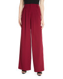 Eloise Wide-Leg Trousers, Wine