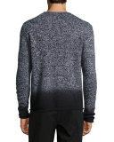 Cashmere-Blend Ombré Sweater, Black Combo