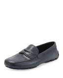 Smooth Leather Penny Loafer, Blue