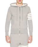 Four-Stripe Hoodie Sweatshirt