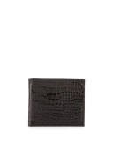 Alligator Bi-Fold Wallet, Black