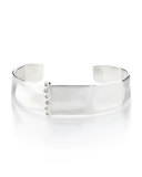 925 Glamazon Medium Cuff w/Diamond Bezels