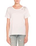 Star Crewneck Cotton Tee, Neutral