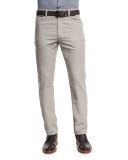 Five-Pocket Cotton-Blend Pants, Camel