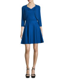 Sleeveless V-Neck Dance Dress, Lapis