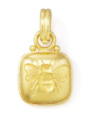 19k Cushion Gold Bee Pendant