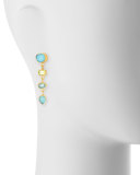Multi-Stone Linear Drop Earrings