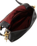 Recruit Leather Saddle Bag, Black