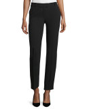 Ben Crepe Ankle Pants, Black