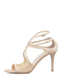 Ivette Strappy Patent Sandal, Nude