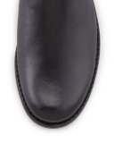 50/50 Leather Over-the-Knee Boot, Black