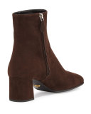 Suede Square-Toe 55mm Ankle Boot, Moor (Moro)