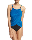 Lisa Draped-Front Underwire One-Piece Swimsuit