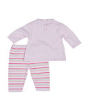 Crewneck Sweater w/ Striped Pants, Size 3-12 Months