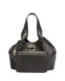 Riot Leather Tote Bag, Black