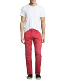 Rocco Active Moto Denim Jeans, Cho Red