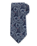 Woven Paisley Silk Tie, Blue