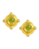 19k Gold Peridot Stud Earrings