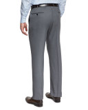 High-Performance Wool Twill Trousers, Gray