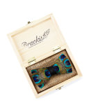 Harrel Peacock-Feather Bow Tie