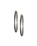 Old World Pavé Diamond Side Hoop Earrings
