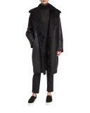 Cropped High-Waist Pants, Black