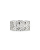 Pois Moi 18k White Gold & White Diamond 2-Row Ring