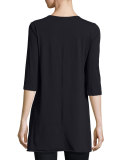 Nova Embroidered-Panel Cotton Tunic 