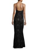 Sheer Mesh Maxi Dress, Black