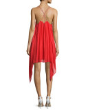 Bev Embroidered Handkerchief Hem Dress