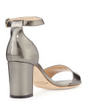 Lauratomod Specchio Ankle-Wrap Sandal, Anthracite