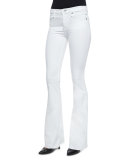 Majorelle High-Rise Flare-Leg Denim Jeans, White