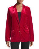 Velvet Two-Button Blazer