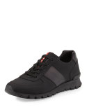 Leather & Nylon Running Sneaker